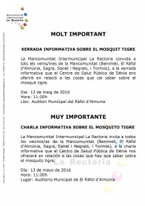 CARTELL XERRADA - MOSQUIT TIGRE